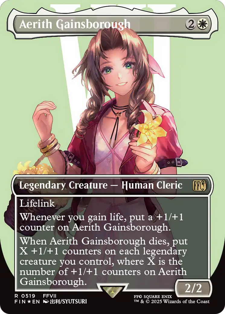 MTG エアリス/Aerith Gainsborough サージ　Foil Aerith Gainsborough (Borderless) (Surge Foil) [FINAL FANTASY