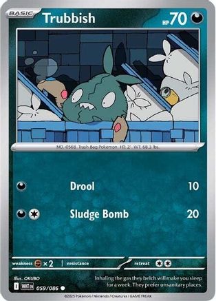 Trubbish 056/086 - Reverse Holofoil SV White Flare - Common