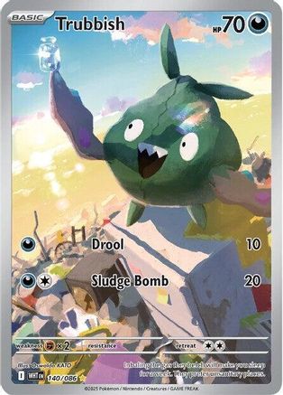 Trubbish 138/086 - Holofoil SV White Flare - Illustration Rare