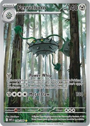 Ferrothorn 145/086 - Holofoil SV White Flare - Illustration Rare