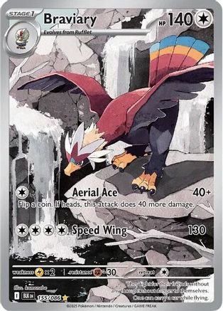 Braviary 157/086 - Holofoil SV White Flare - Illustration Rare