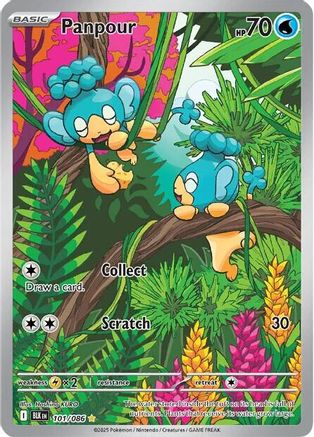 Panpour 105/086 - Holofoil SV Black Bolt - Illustration Rare