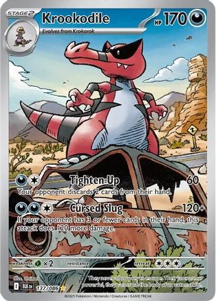 Krookodile 143/086 - Holofoil SV Black Bolt - Illustration Rare