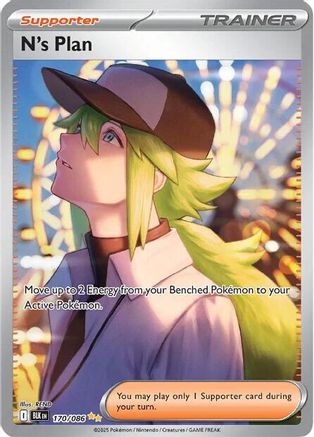 N's Plot 173/086 - Holofoil SV Black Bolt - Special Illustration Rare
