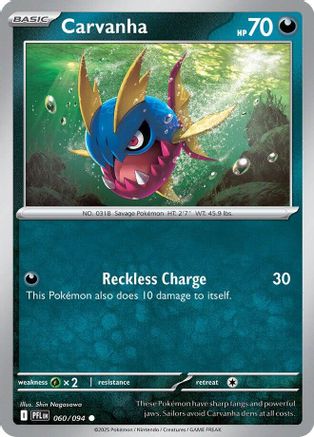Carvanha 060 - Reverse Holofoil ME02 Phantasmal Flames - Common