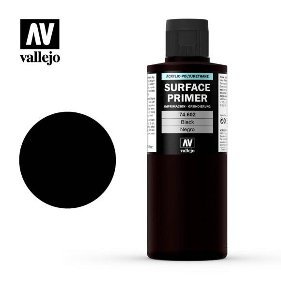 Vallejo - Surface Primer - Black 200ml