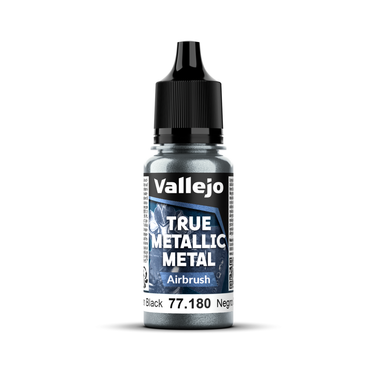 Vallejo True Metallic Metal: Airbrush - Obsidian Black 18 ml