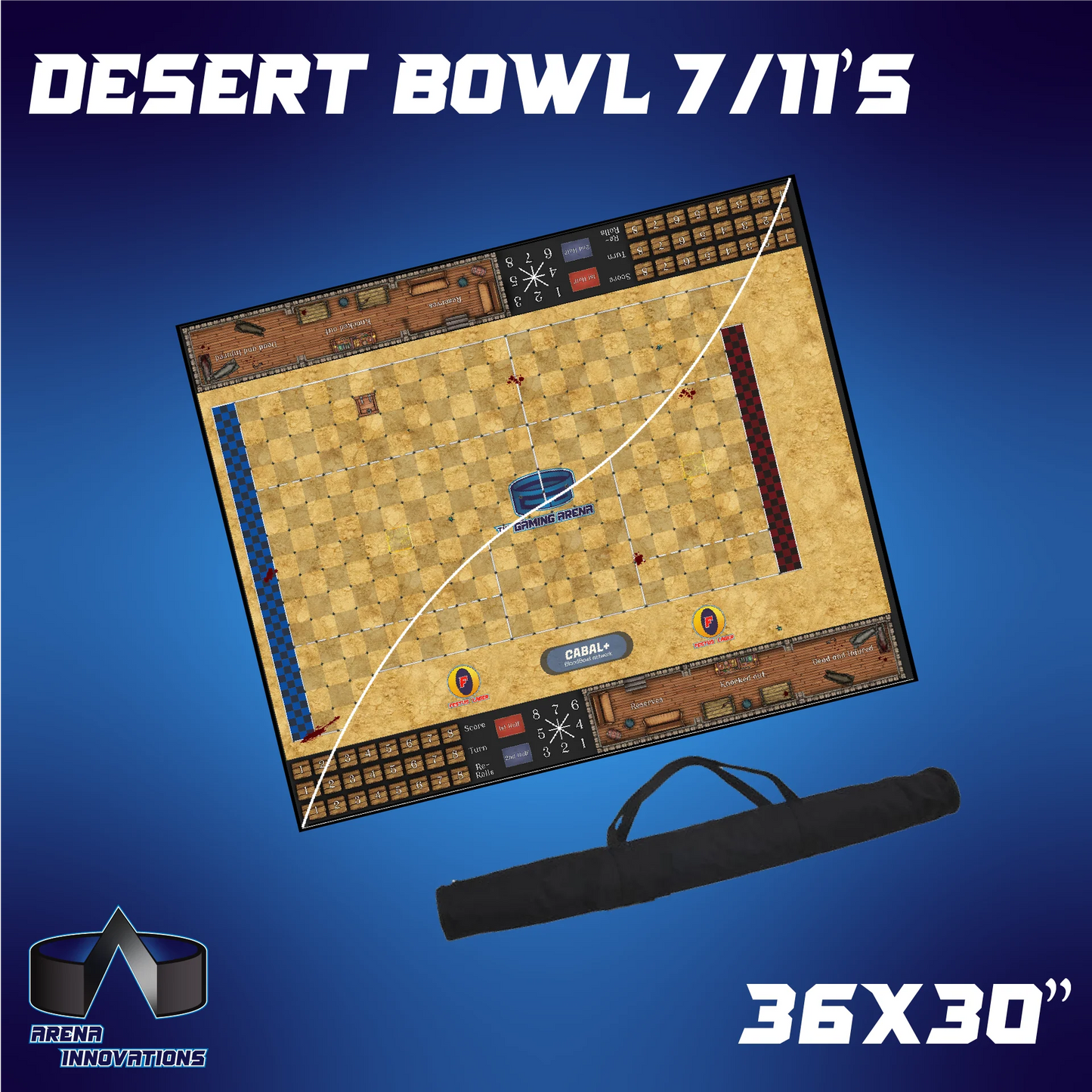 Gaming Arena Blood Bowl Mat: 36x30" - Desert Bowl