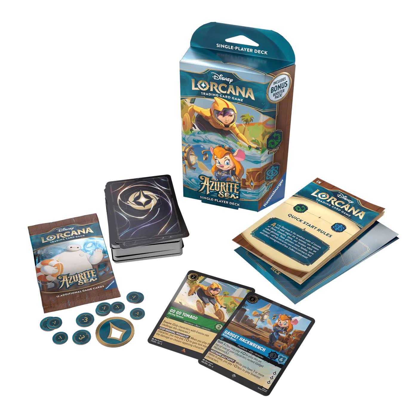 Disney Lorcana TCG Azurite Sea Starter Deck - Emerald & Sapphire
