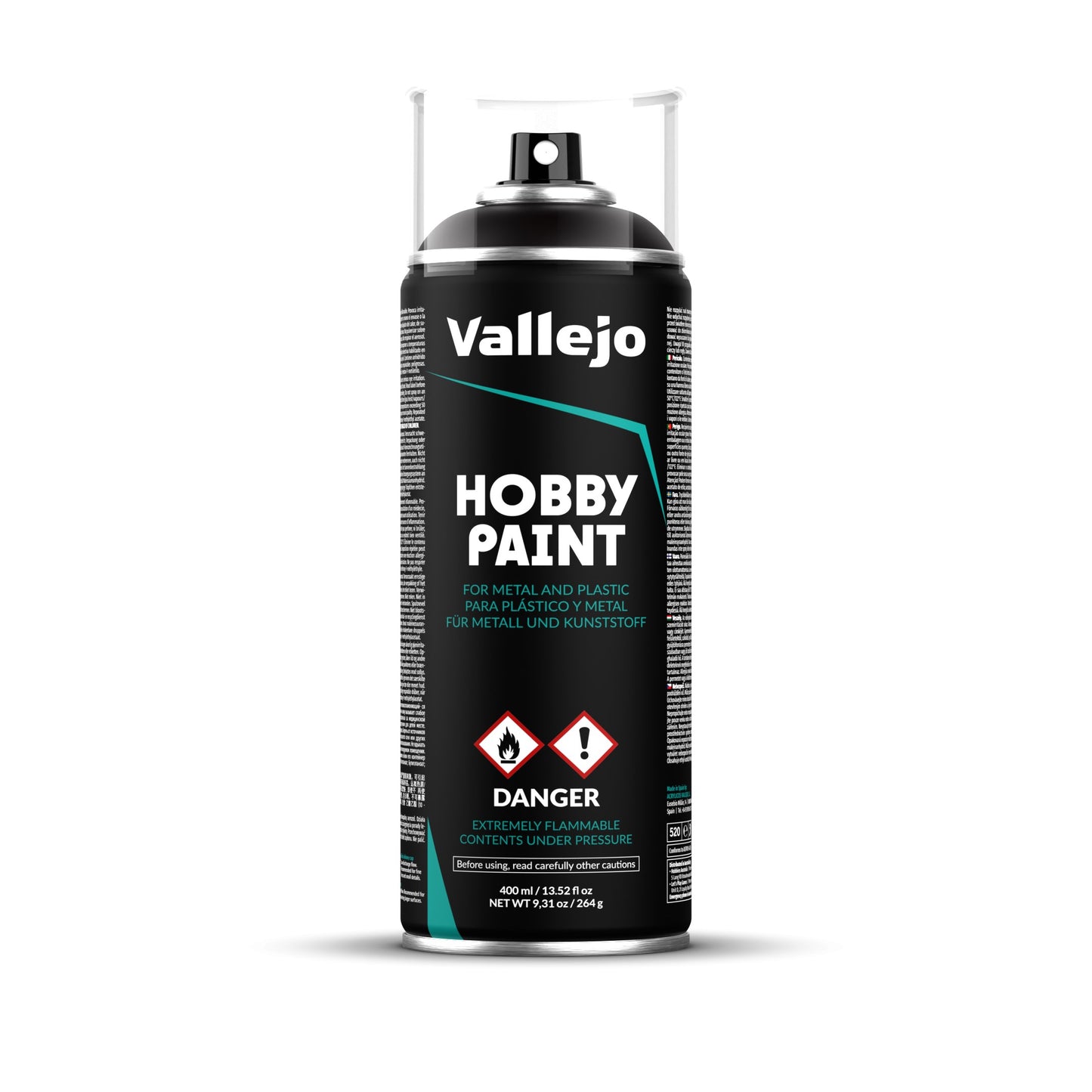 Vallejo Aerosol Spray Primer - Black 400ml - PICKUP ONLY