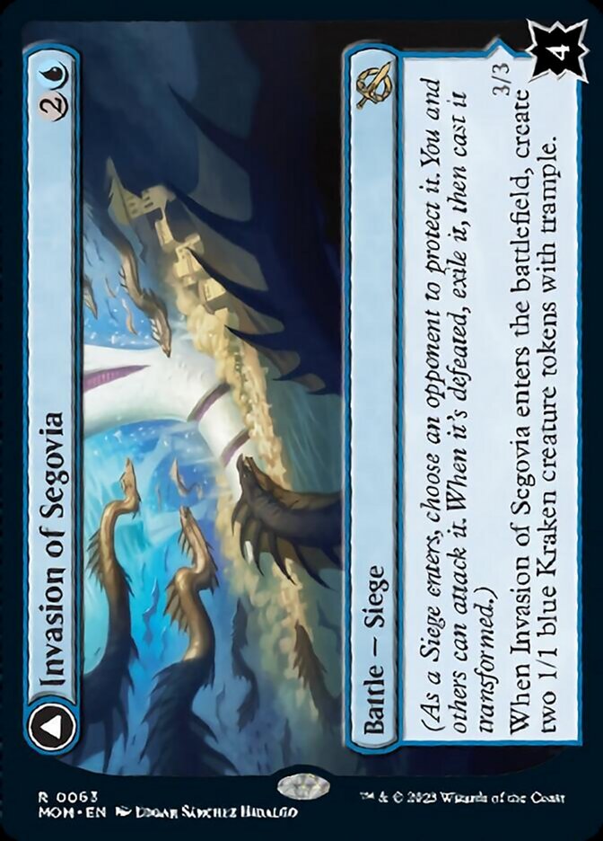 Invasion of Segovia // Caetus, Sea Tyrant of Segovia [March of the Machine] Foil