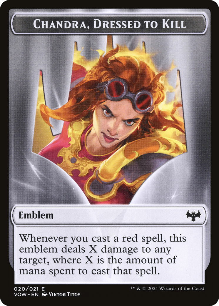 Chandra, Dressed to Kill Emblem  [Innistrad: Crimson Vow Tokens] Foil