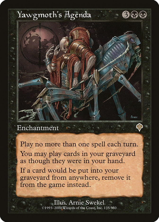 Yawgmoth's Agenda [Invasion] Foil