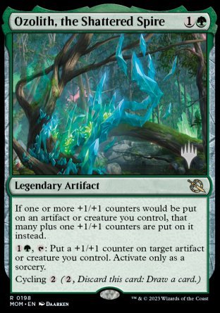Ozolith, the Shattered Spire (Promo Pack) [March of the Machine Promos] Foil