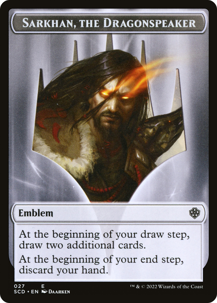 Sarkhan, the Dragonspeaker Emblem  [Starter Commander Deck Tokens]