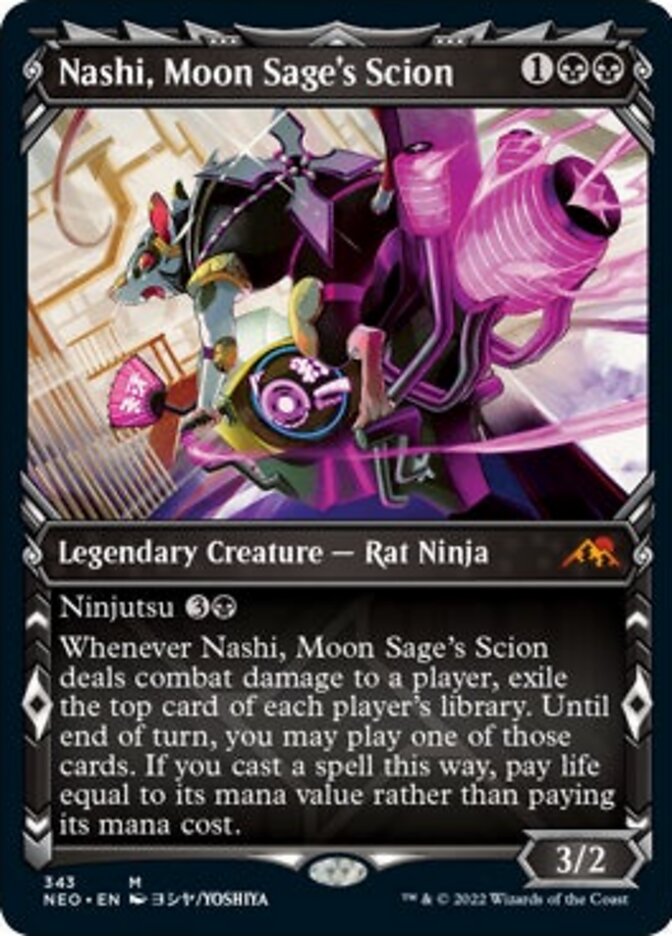 Nashi, Moon Sage's Scion (Showcase Ninja) [Kamigawa: Neon Dynasty] Foil