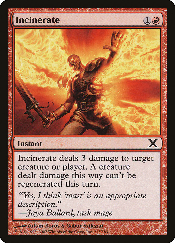Incinerate [Tenth Edition] Foil
