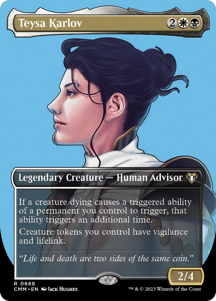 Teysa Karlov (Borderless Profile) [Commander Masters] Foil