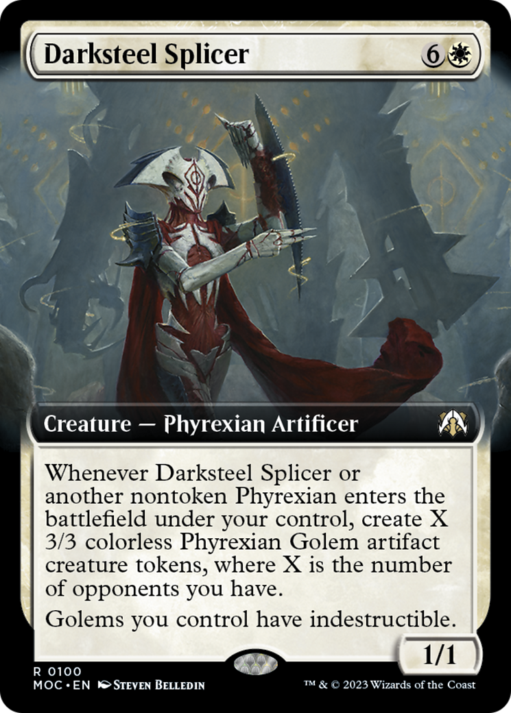 Darksteel Splicer (Extended Art) [March of the Machine Commander] Foil