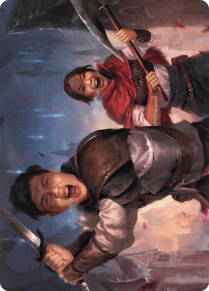 Daybreak Combatants // Daybreak Combatants  [Crimson Vow Art Series] (Borderless) Foil