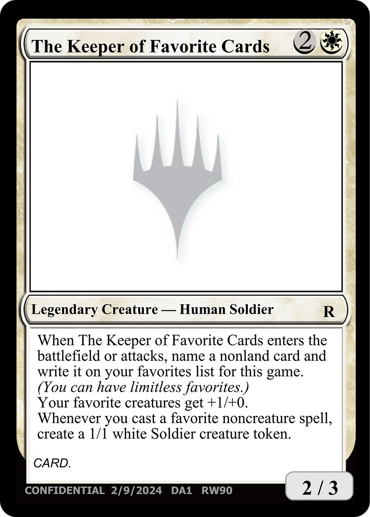 The Keeper of Favorite Cards  [Unknown Event]