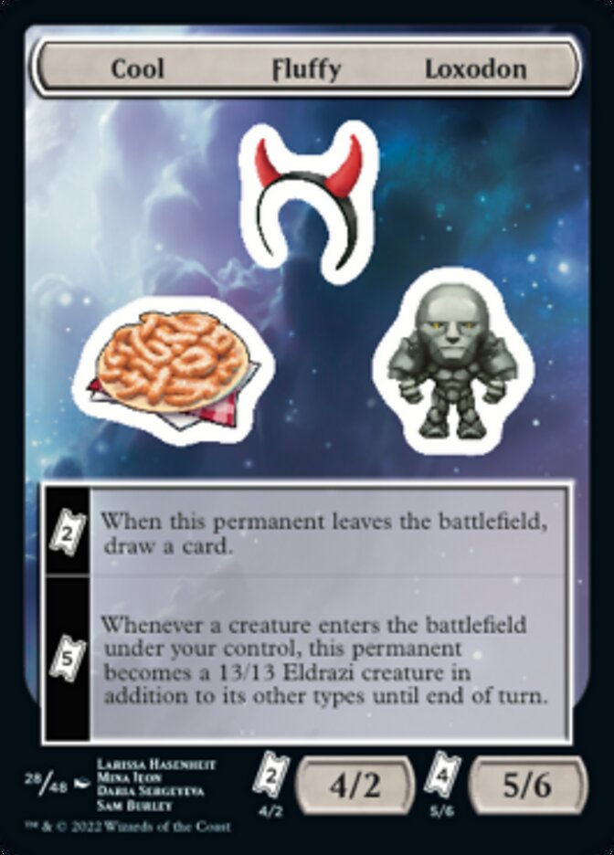 Cool Fluffy Loxodon [Unfinity Stickers] Foil