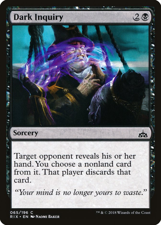 Dark Inquiry [Rivals of Ixalan] Foil