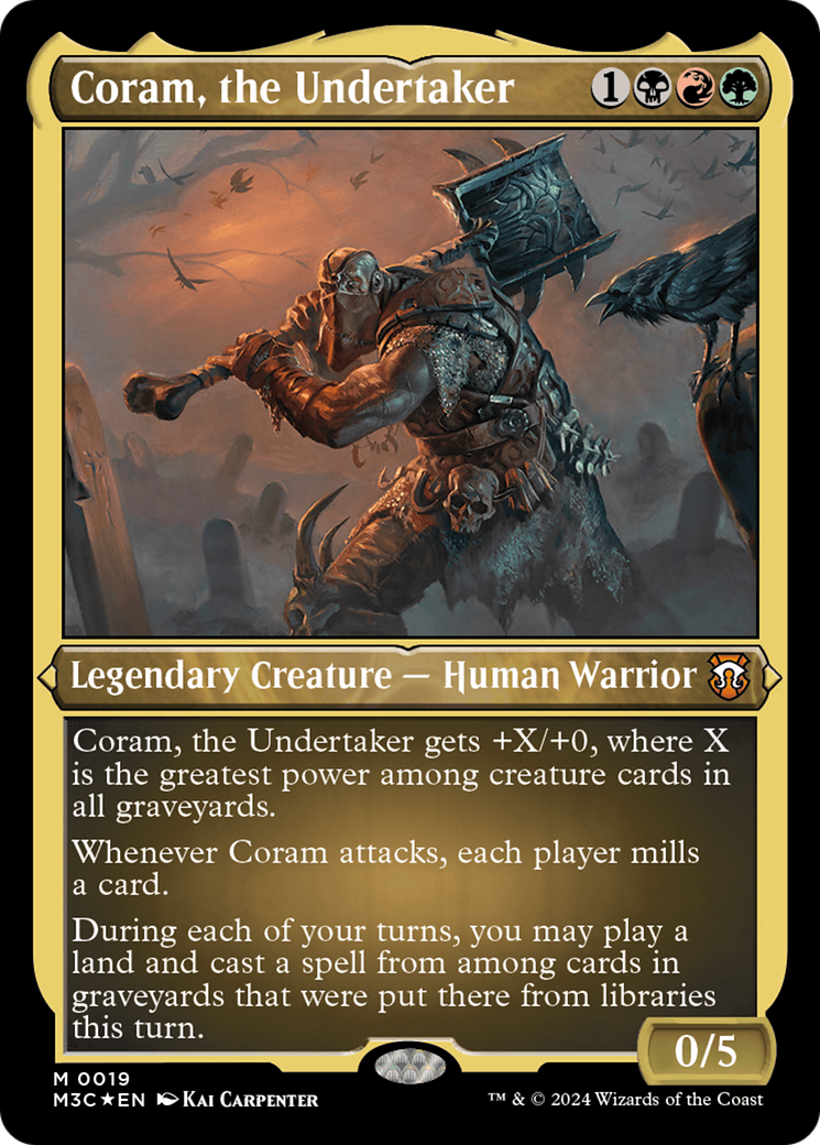 Coram, the Undertaker  [Modern Horizons 3 Commander] Etched Foil