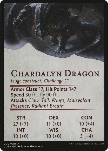 Chardalyn Dragon // Chardalyn Dragon  [Battle for Baldur's Gate Art Series] (Borderless) Foil