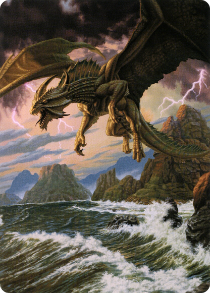 Ancient Bronze Dragon // Ancient Bronze Dragon  [Battle for Baldur's Gate Art Series] (Borderless) Foil