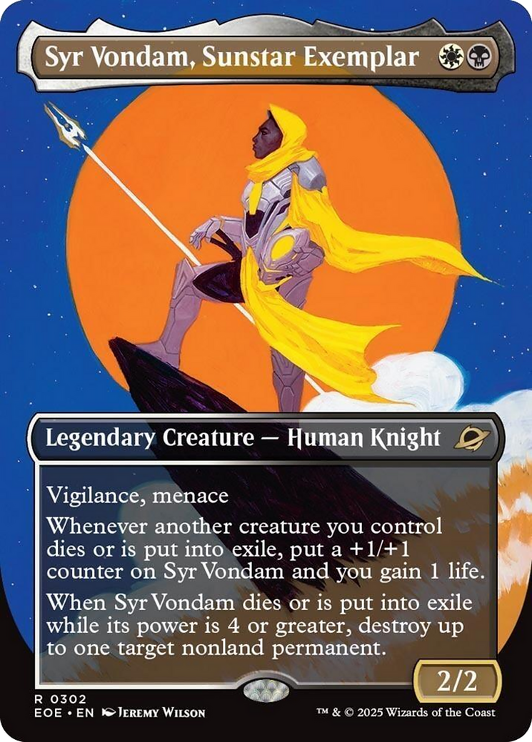 Syr Vondam, Sunstar Exemplar (Borderless) [Edge of Eternities] Foil