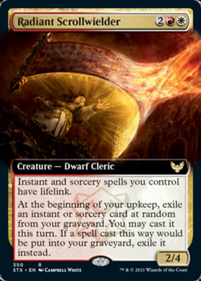 Radiant Scrollwielder (Extended Art) [Strixhaven: School of Mages] Foil