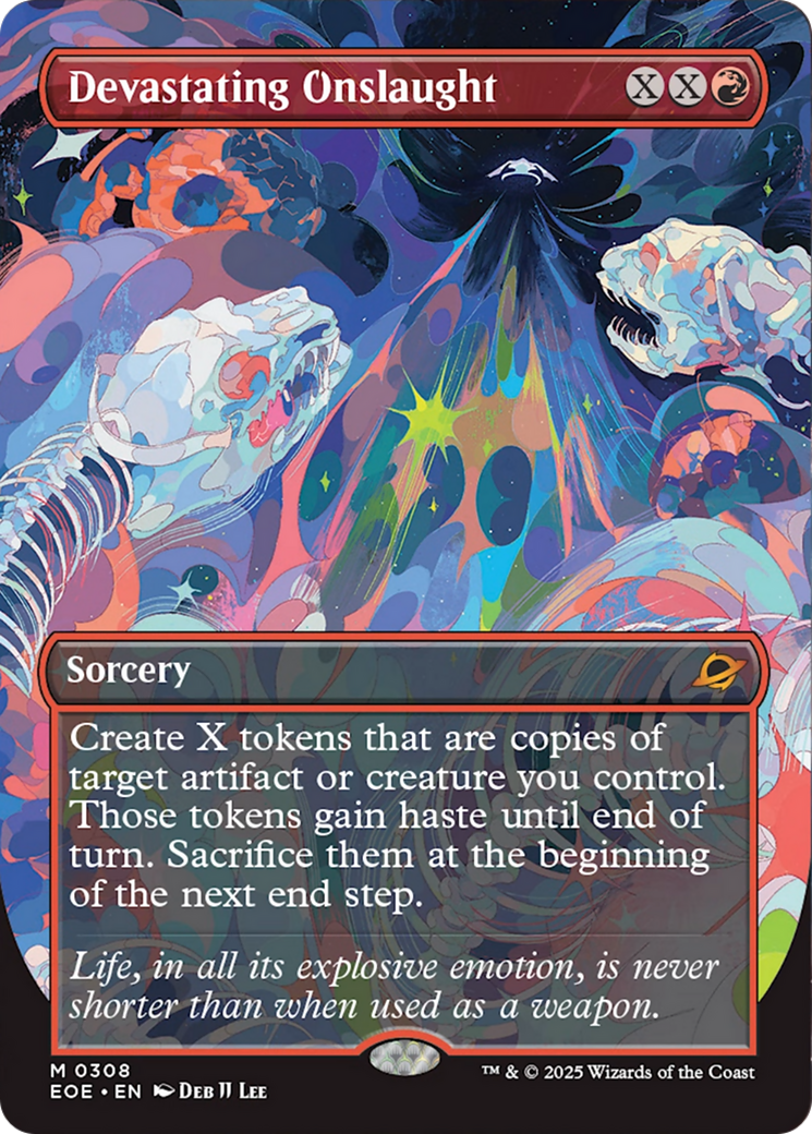 Devastating Onslaught (Borderless) [Edge of Eternities] Foil