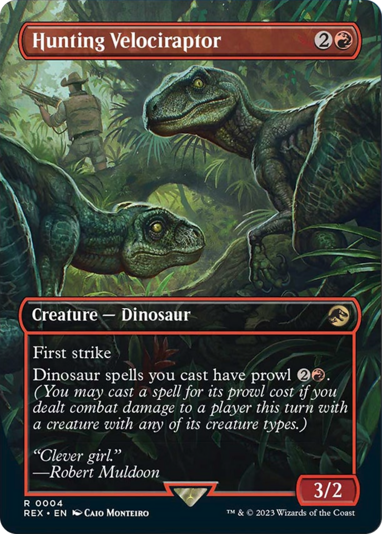 Hunting Velociraptor (Borderless) [Jurassic World Collection] Foil