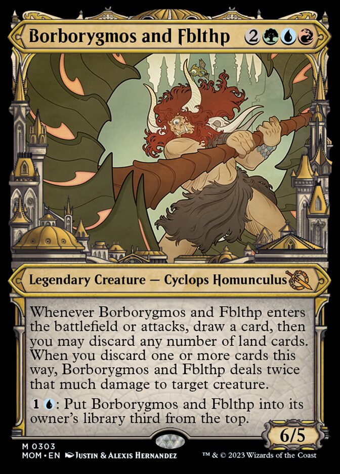 Borborygmos and Fblthp (Showcase Planar Booster Fun) [March of the Machine] Foil