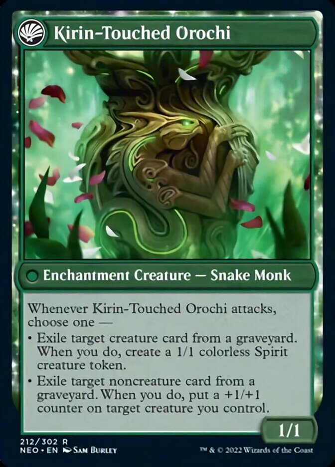 Teachings of the Kirin // Kirin-Touched Orochi [Kamigawa: Neon Dynasty] Foil