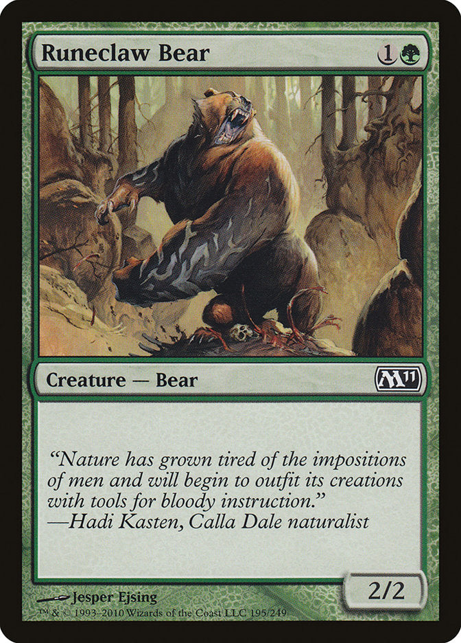 Runeclaw Bear [Magic 2011] Foil