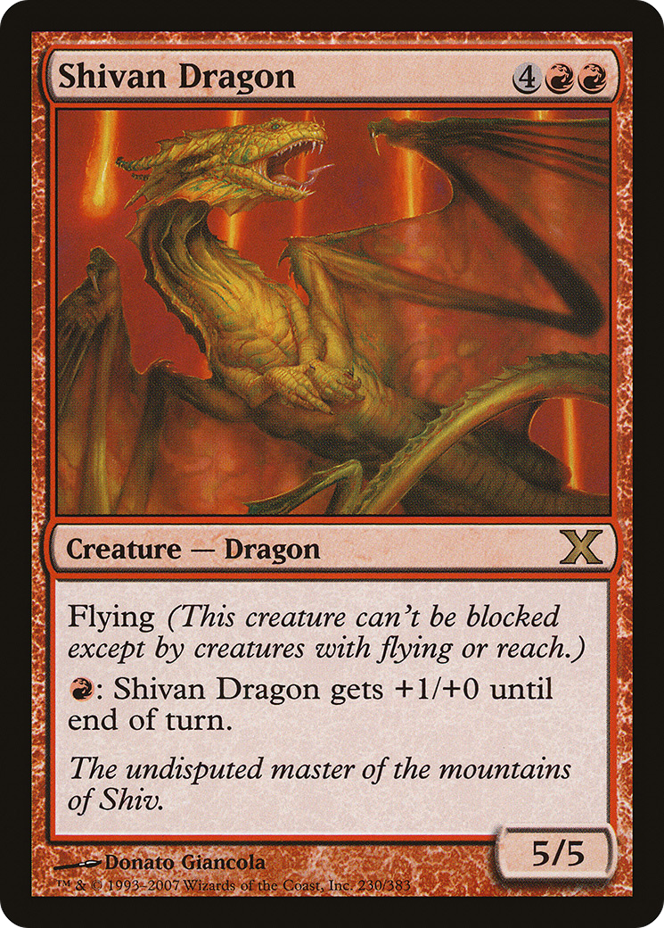 Shivan Dragon  [Tenth Edition]