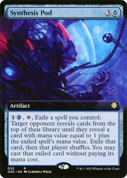 Synthesis Pod (Extended Art) [Phyrexia: All Will Be One Commander] Foil
