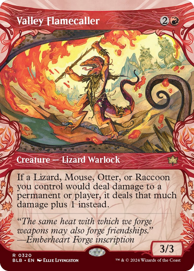Valley Flamecaller (Showcase) [Bloomburrow] Foil