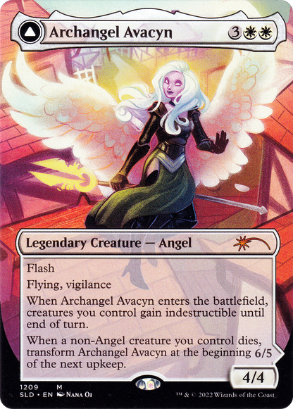 Archangel Avacyn // Avacyn, the Purifier (Display Commander) (Borderless) [Secret Lair: From Cute to Brute]