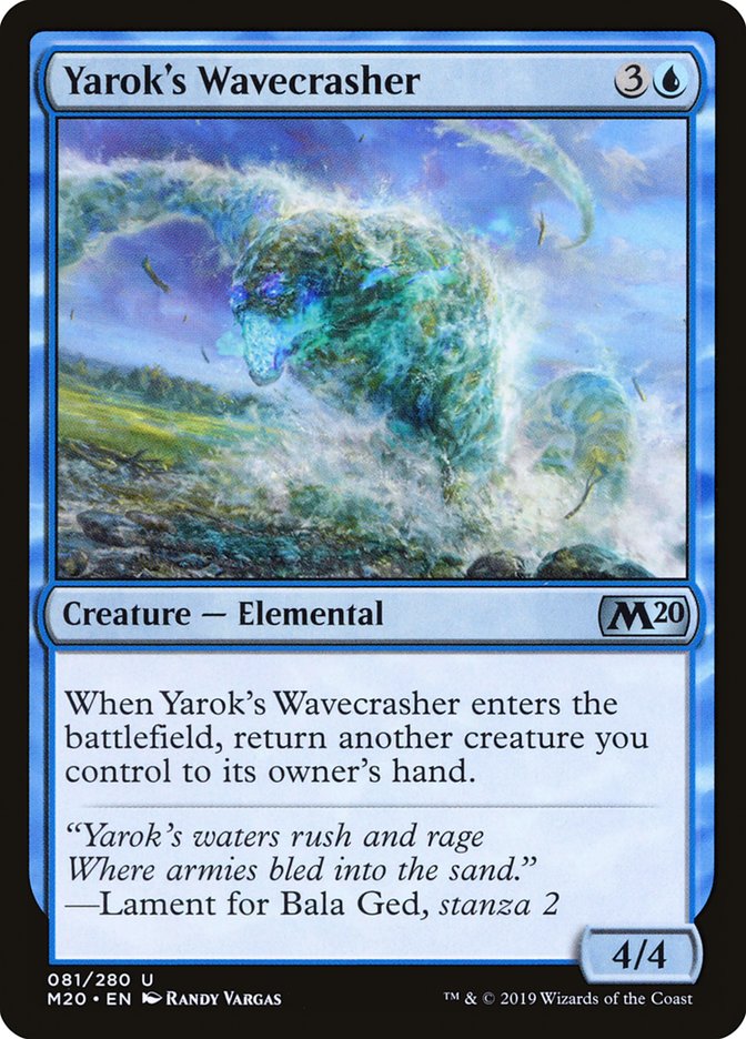 Yarok's Wavecrasher [Core Set 2020] Foil