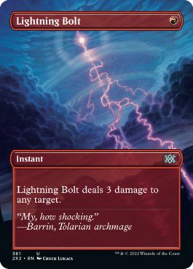 Lightning Bolt (Borderless Alternate Art) [Double Masters 2022] Foil