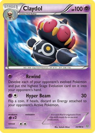 Claydol (33/98) [XY: Ancient Origins] Reverse Holofoil