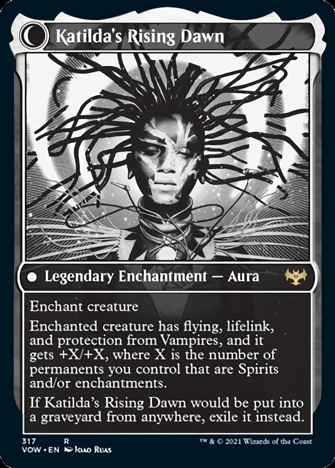 Katilda, Dawnhart Martyr // Katilda's Rising Dawn (Showcase Eternal Night) [Innistrad: Crimson Vow] Foil