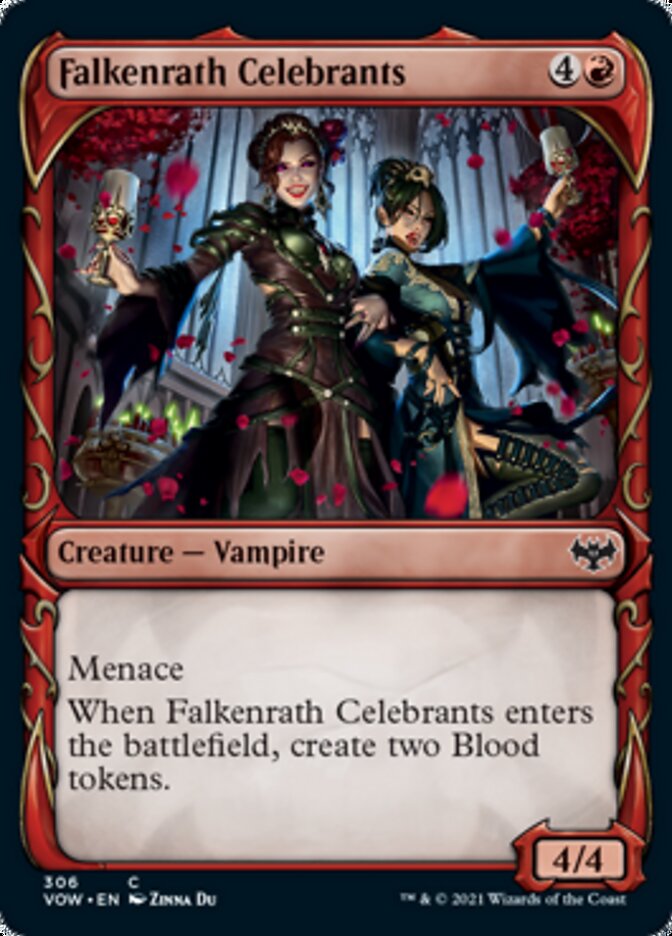 Falkenrath Celebrants (Showcase Fang Frame) [Innistrad: Crimson Vow] Foil