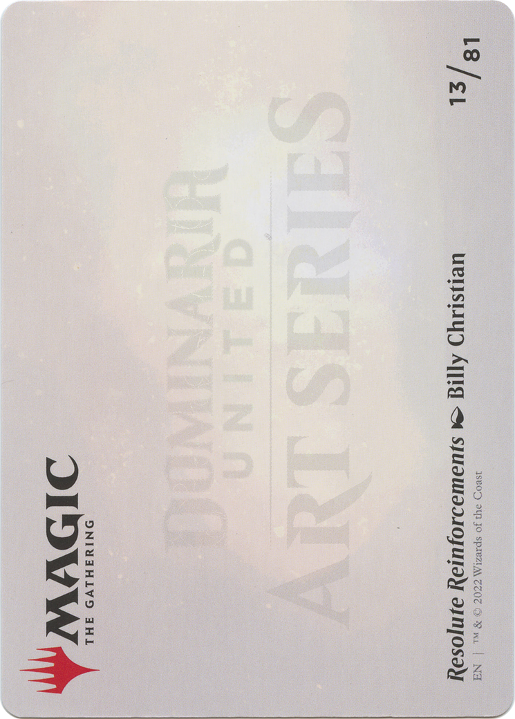 Resolute Reinforcements // Resolute Reinforcements  [Dominaria United Art Series] (Borderless) Foil