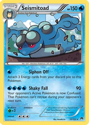 Seismitoad (35/122) [XY: BREAKpoint] Reverse Holofoil