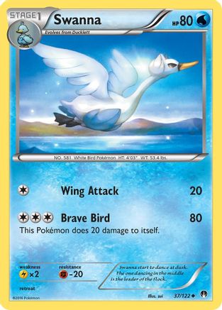 Swanna (37/122) [XY: BREAKpoint] Reverse Holofoil