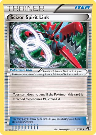 Scizor Spirit Link (111/122) [XY: BREAKpoint] Reverse Holofoil